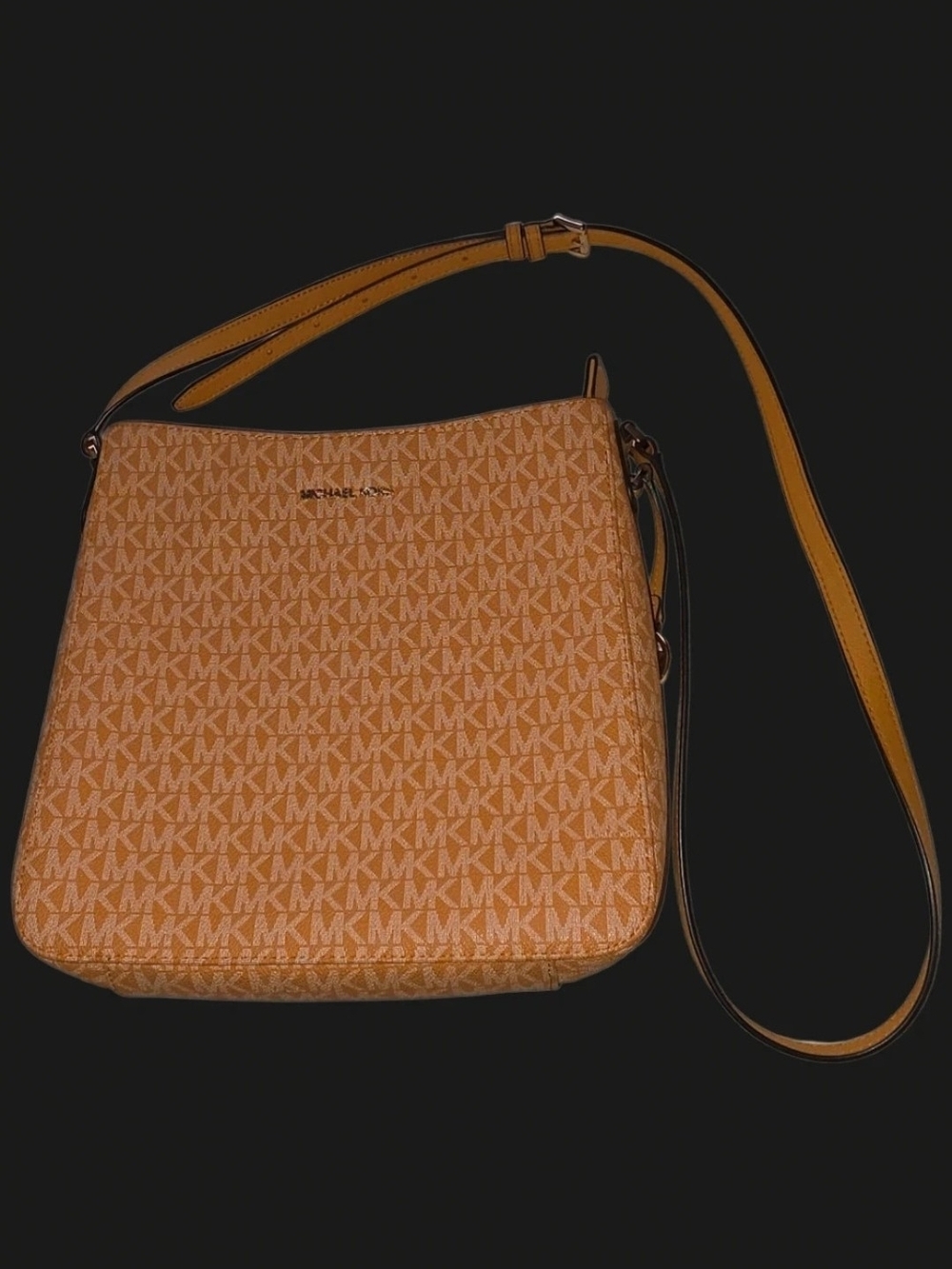 Michael Kors Orange MK Logo Crossbody Bag - Picture 2 of 5
